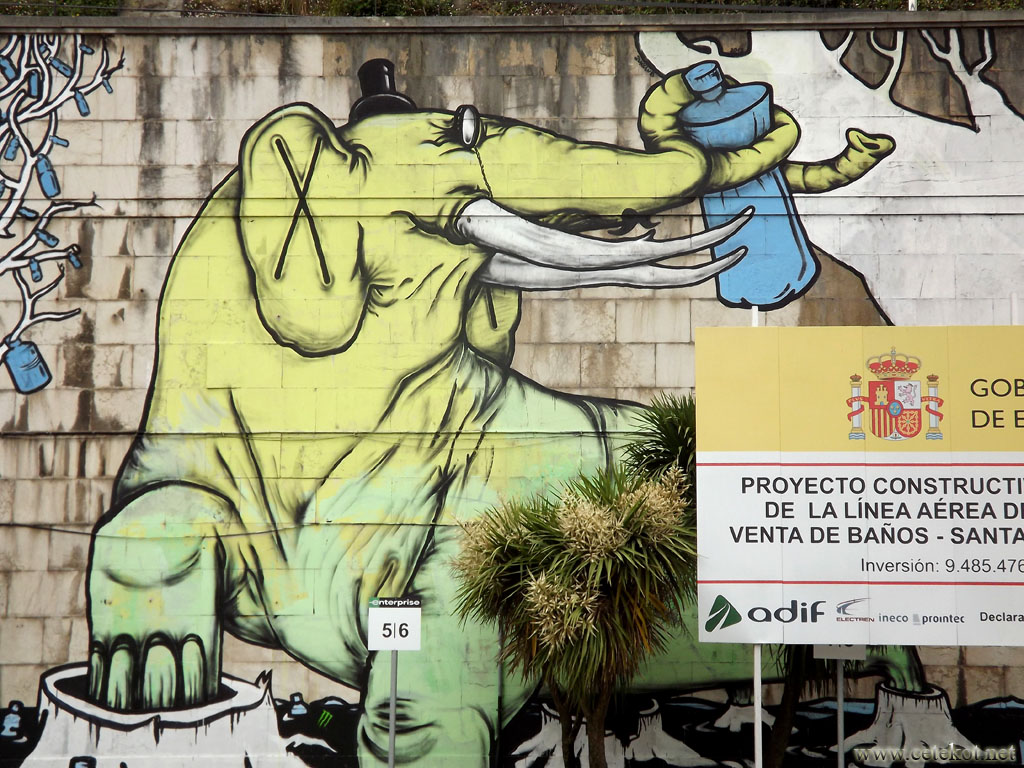 Сантандер: местное граффити.