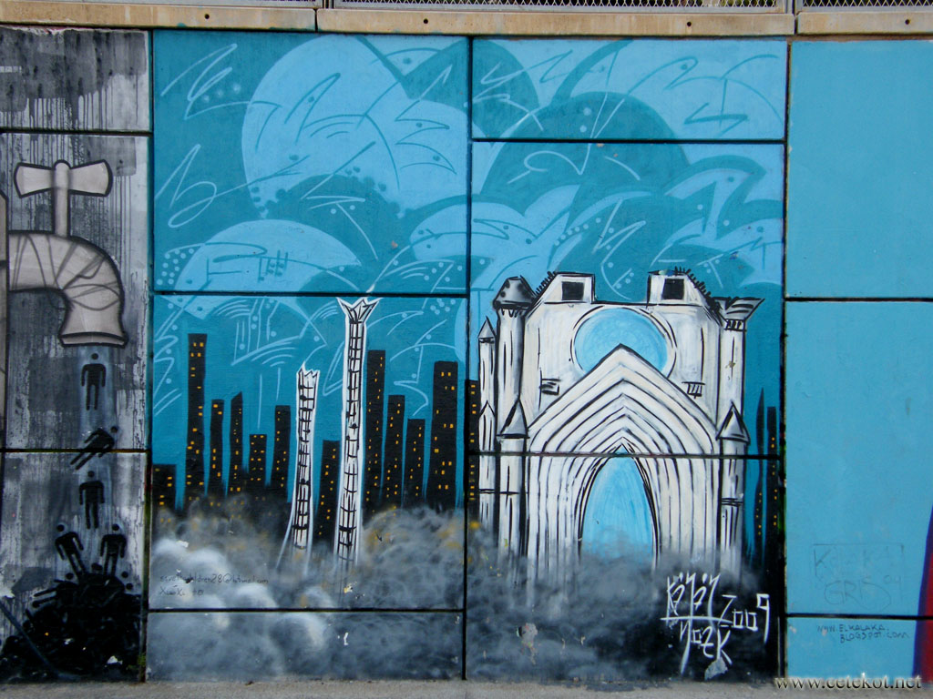 Таррагона, граффити: весьма неплохой киберпанк.